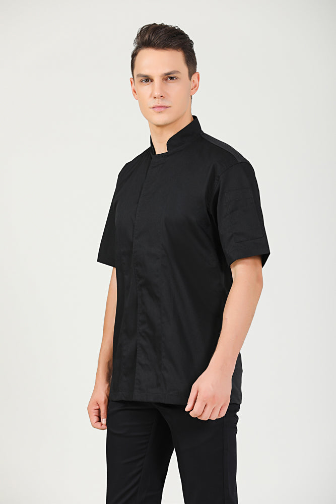 Peppermint Black, Short Sleeve chef jacket