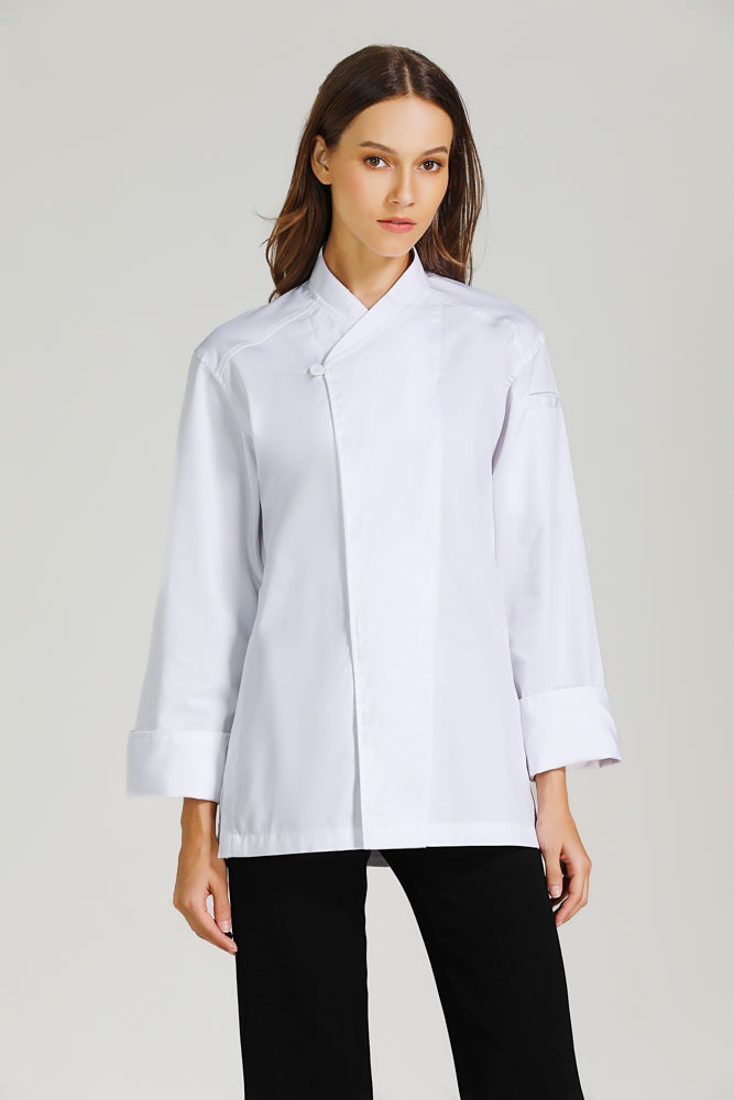 Tarragon White, Long Sleeve chef jacket
