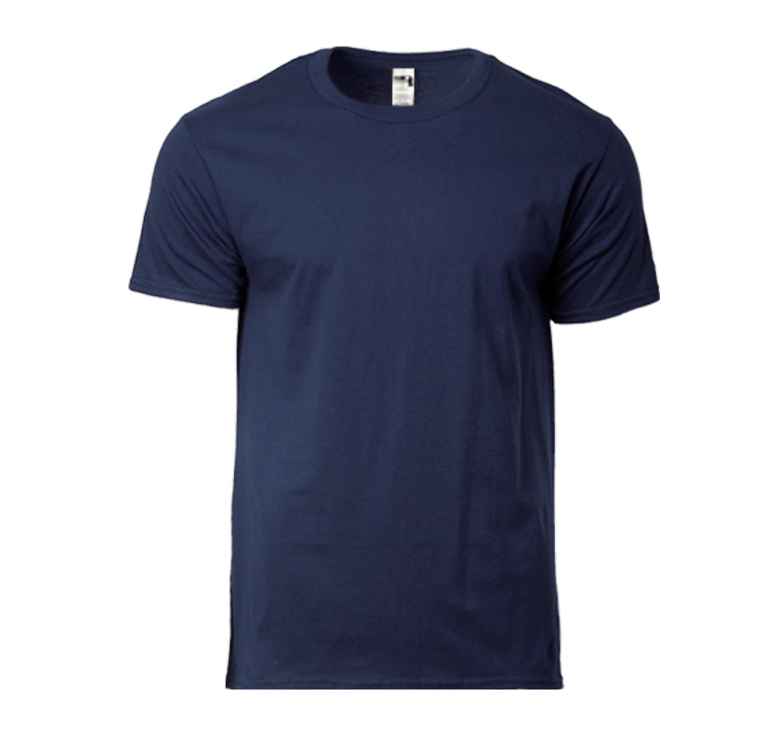 Navy Blue Cotton Crew Neck T-Shirt