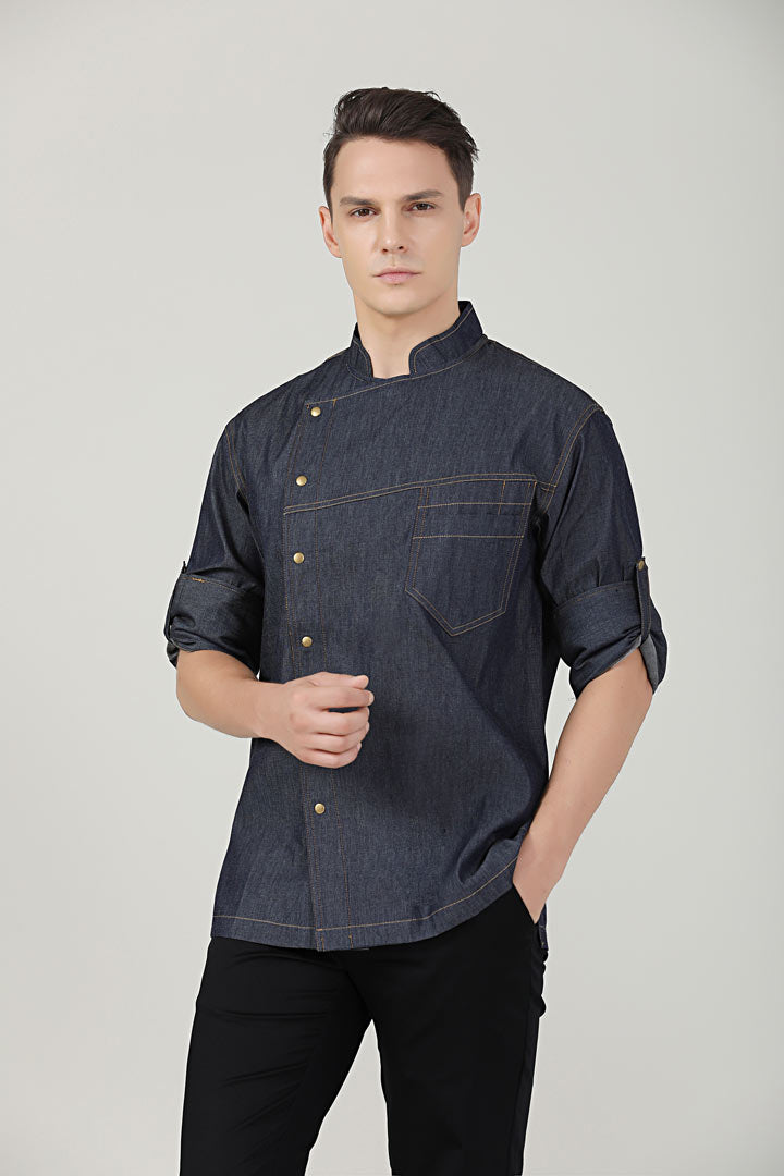 Dill Denim, Long Sleeve chef jacket