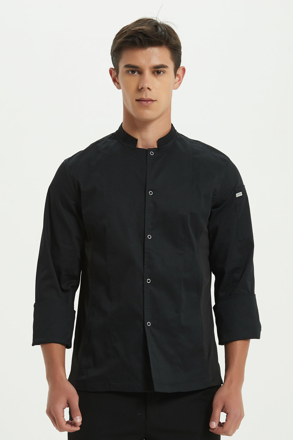 Mint Black Chef Jacket with Dri-fit long sleeve