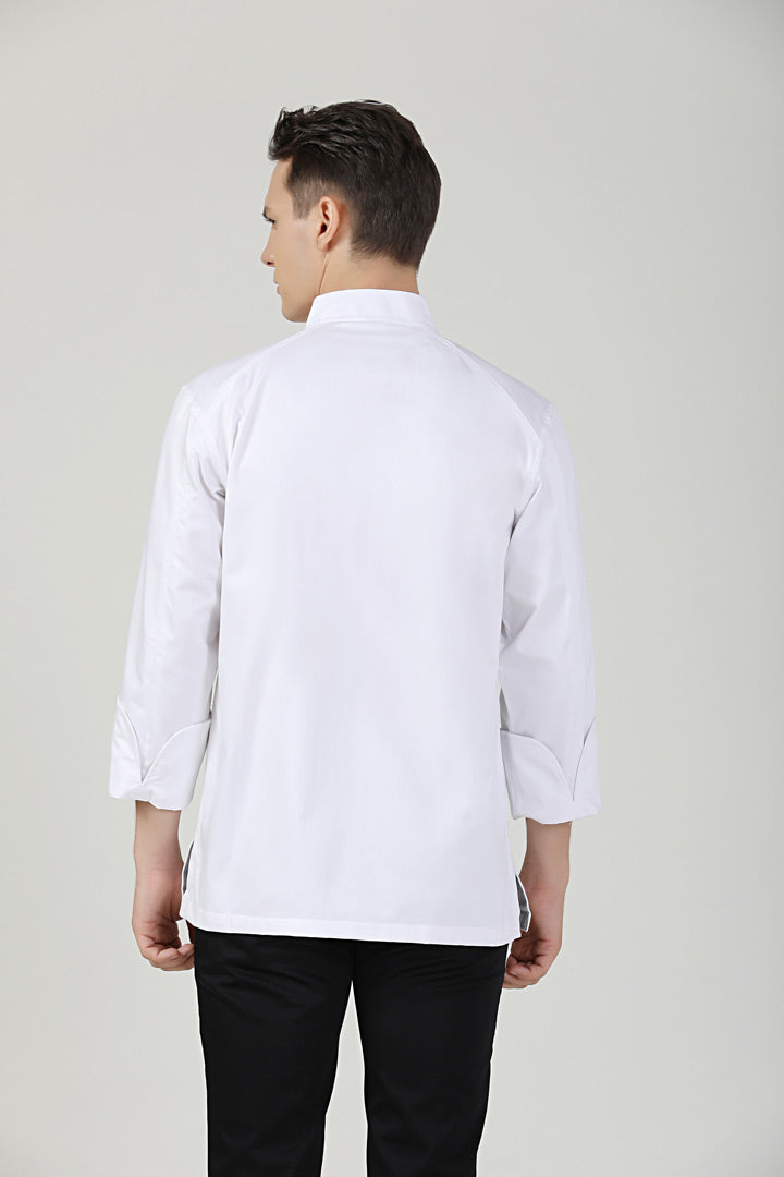 Pine White, Long Sleeve chef jacket