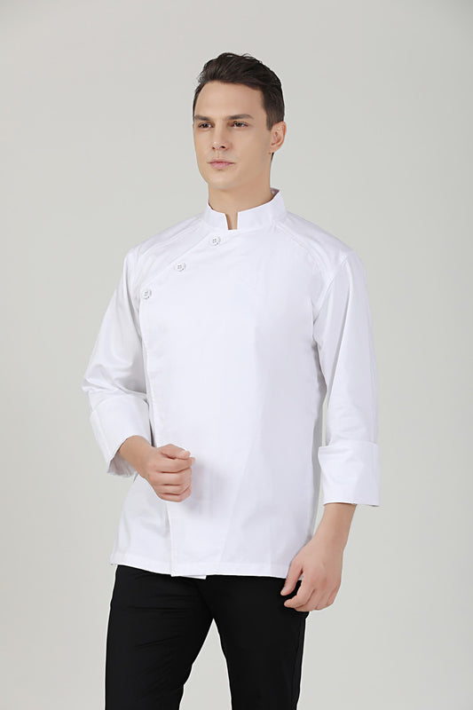 Pine White, Long Sleeve chef jacket