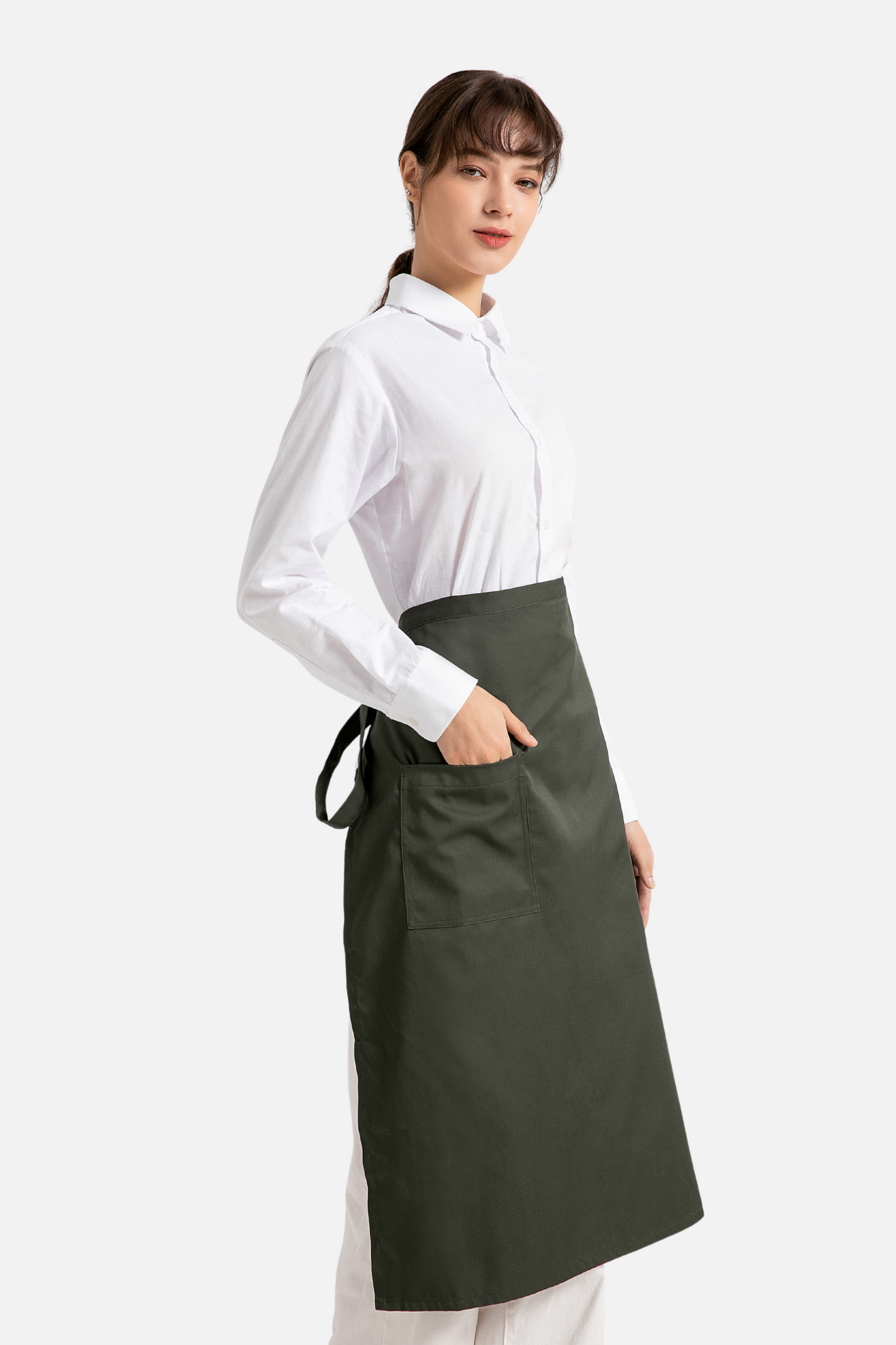 Olive Green Chef Half Apron