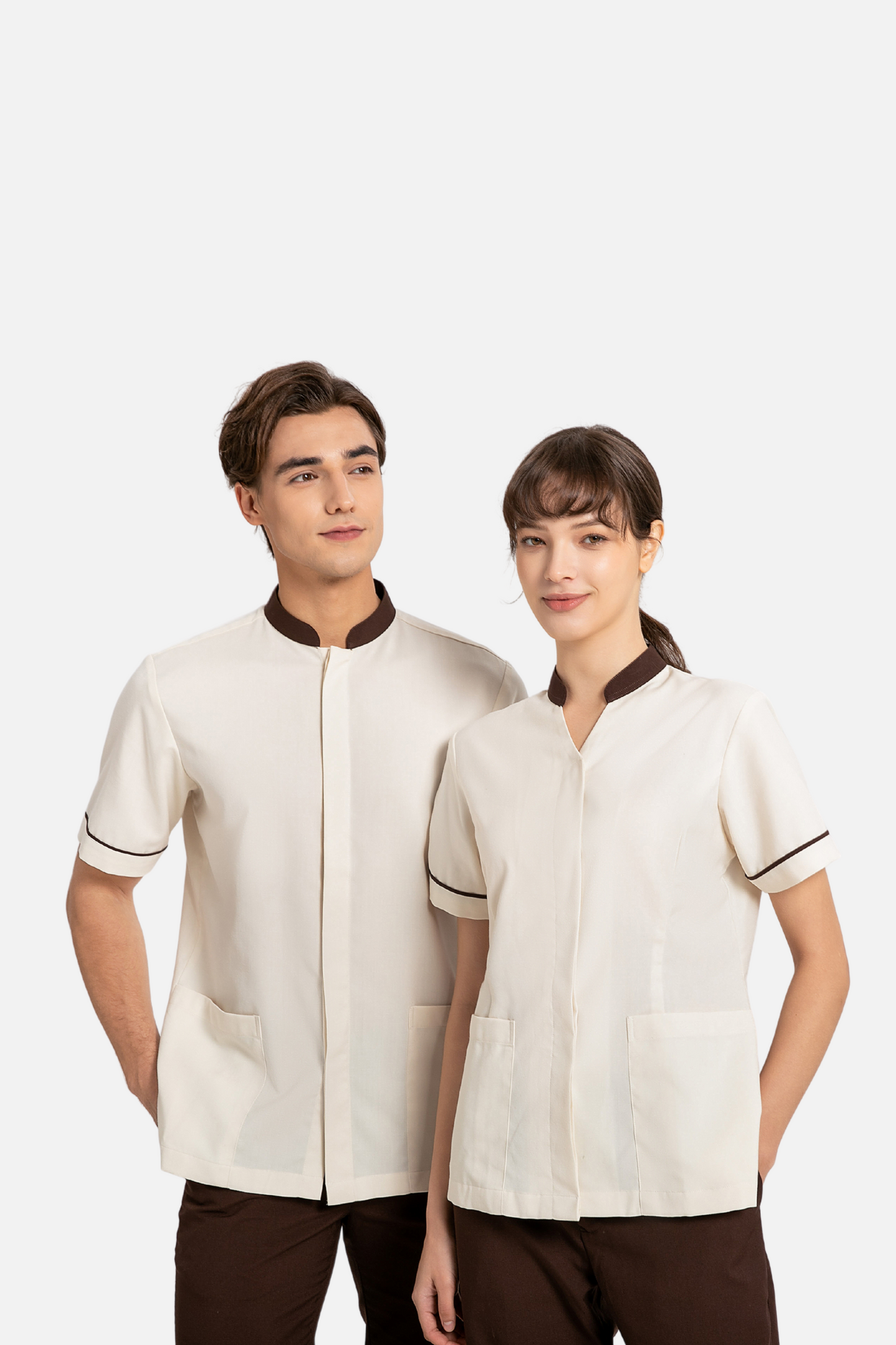 Rae Cream White Housekeeping Blouse, Female