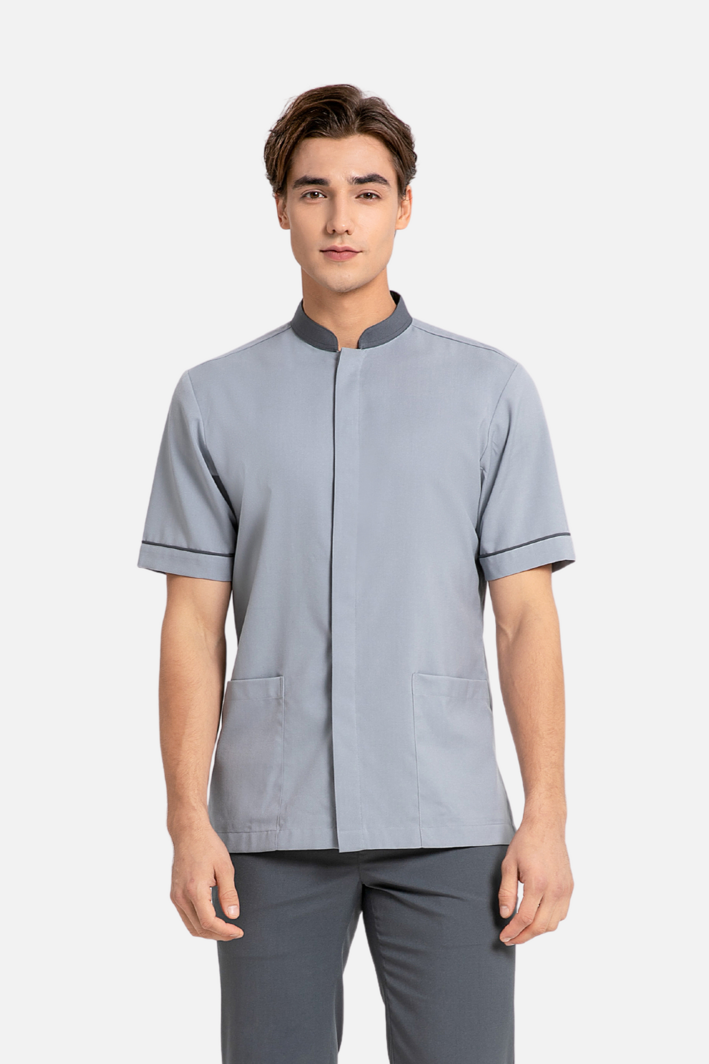 Ramsey Grey Housekeeping Shirt, Male