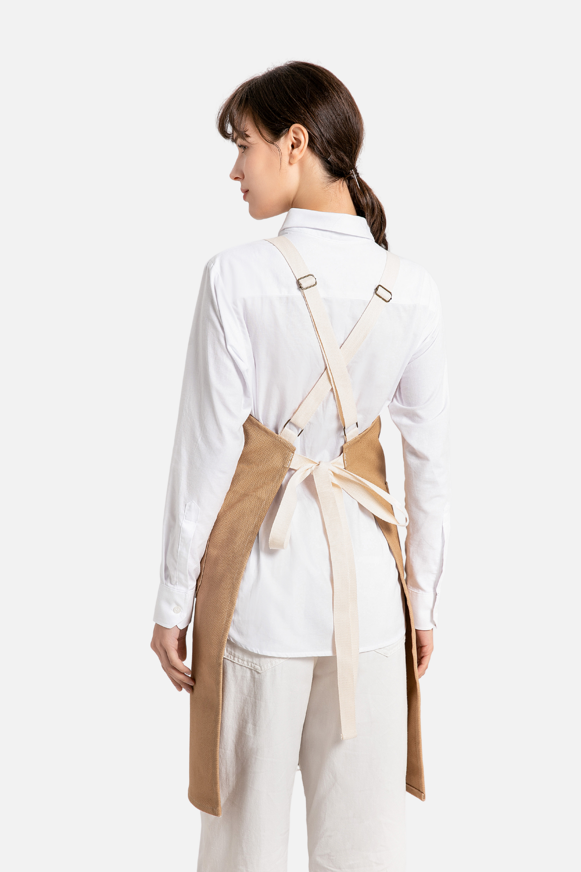 Hayden Khaki Canvas Full Apron