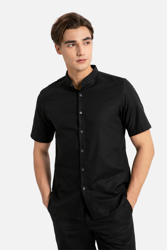 Brydan Short Sleeve Black Shirt
