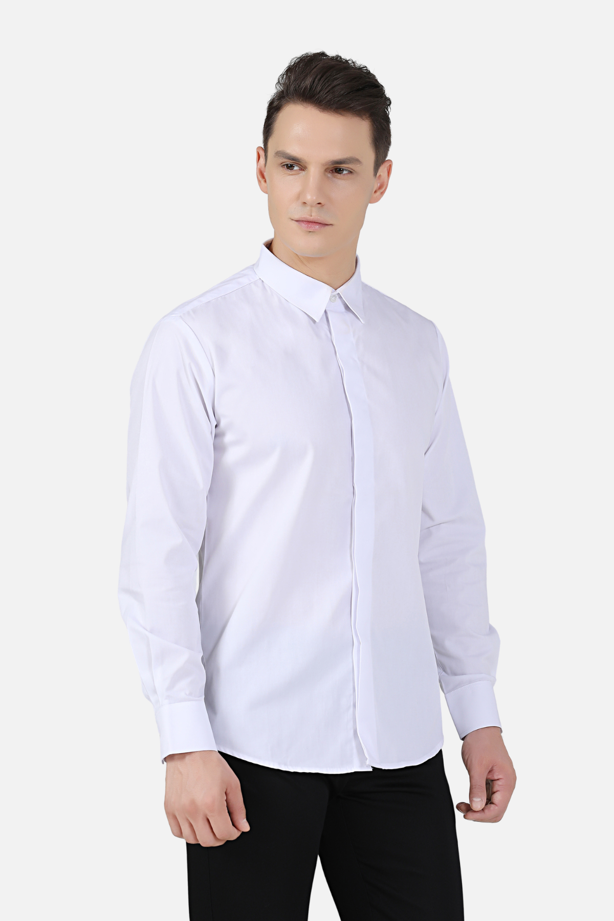 White Service Shirt, Long Sleeve, Unisex
