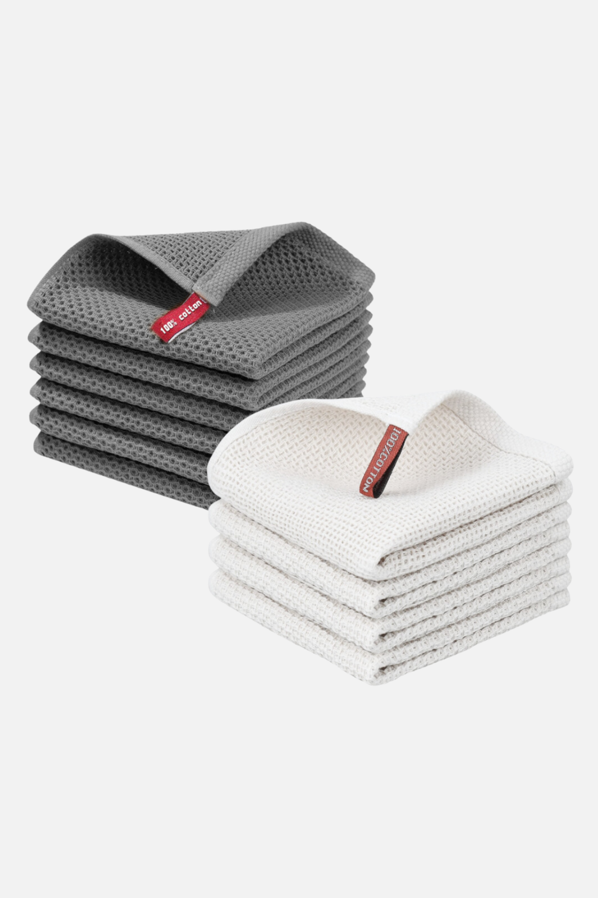 3 Sets Square Waffle Kitchen Towel, 35x35cm - For Kitchen, Tea Towels, and Wiping