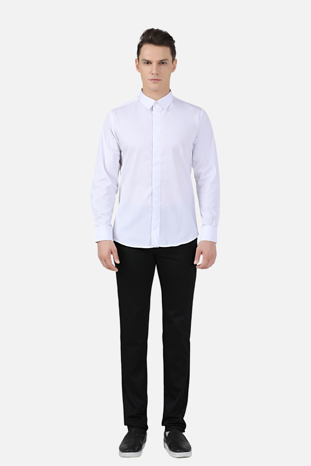 White Service Shirt, Long Sleeve, Unisex