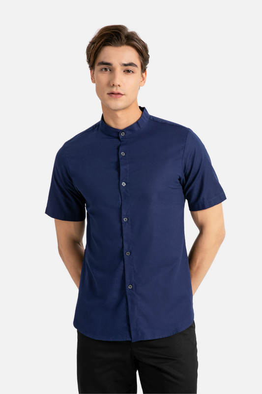 Brydan Short Sleeve Navy Blue Shirt