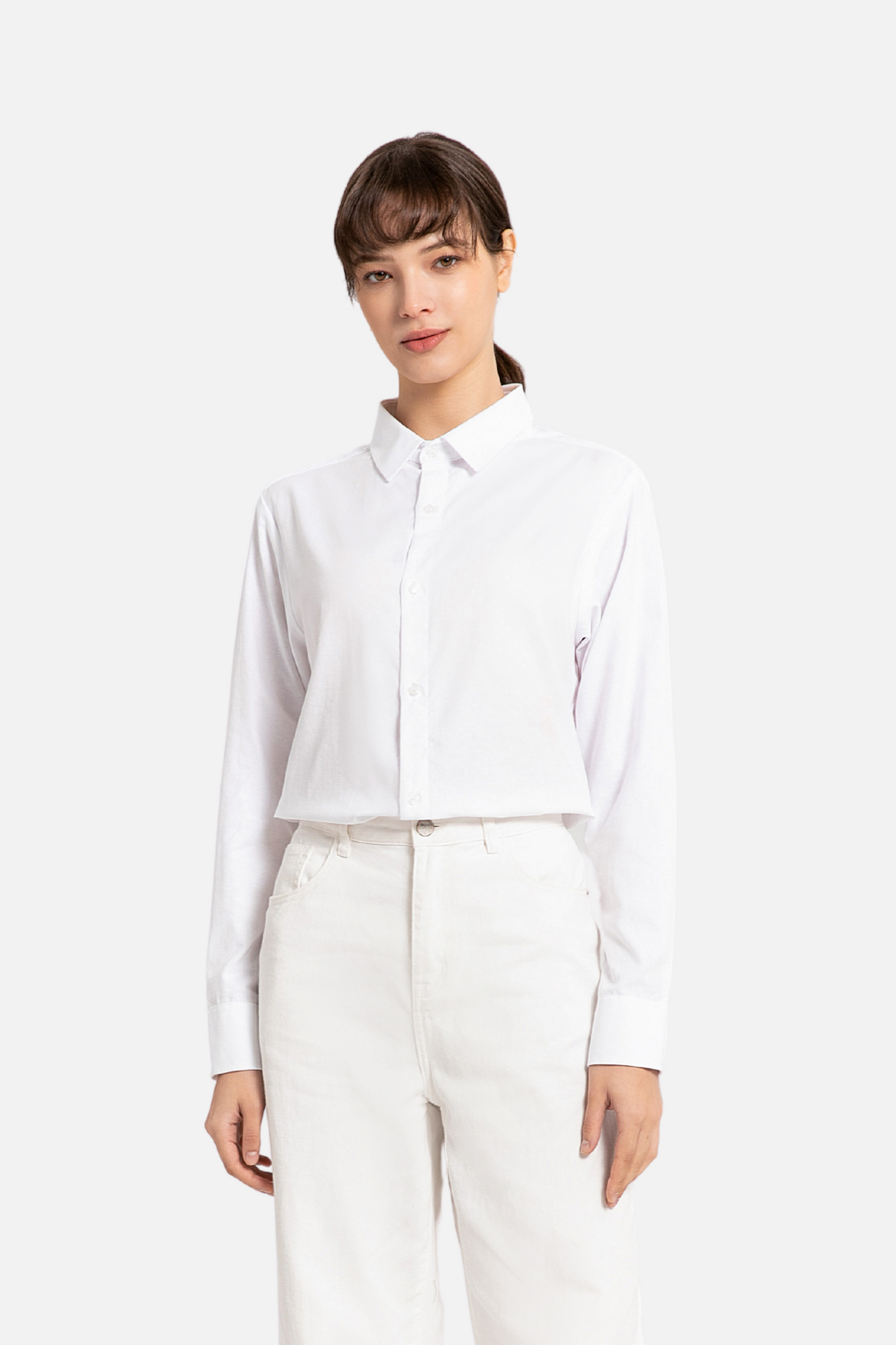 Skyler Long Sleeve White Shirt