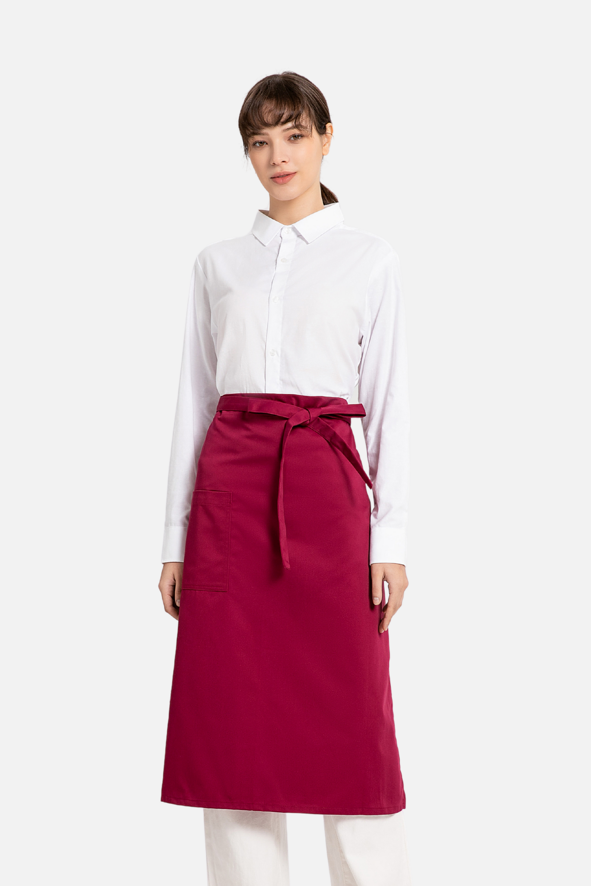 Maroon Chef Half Apron