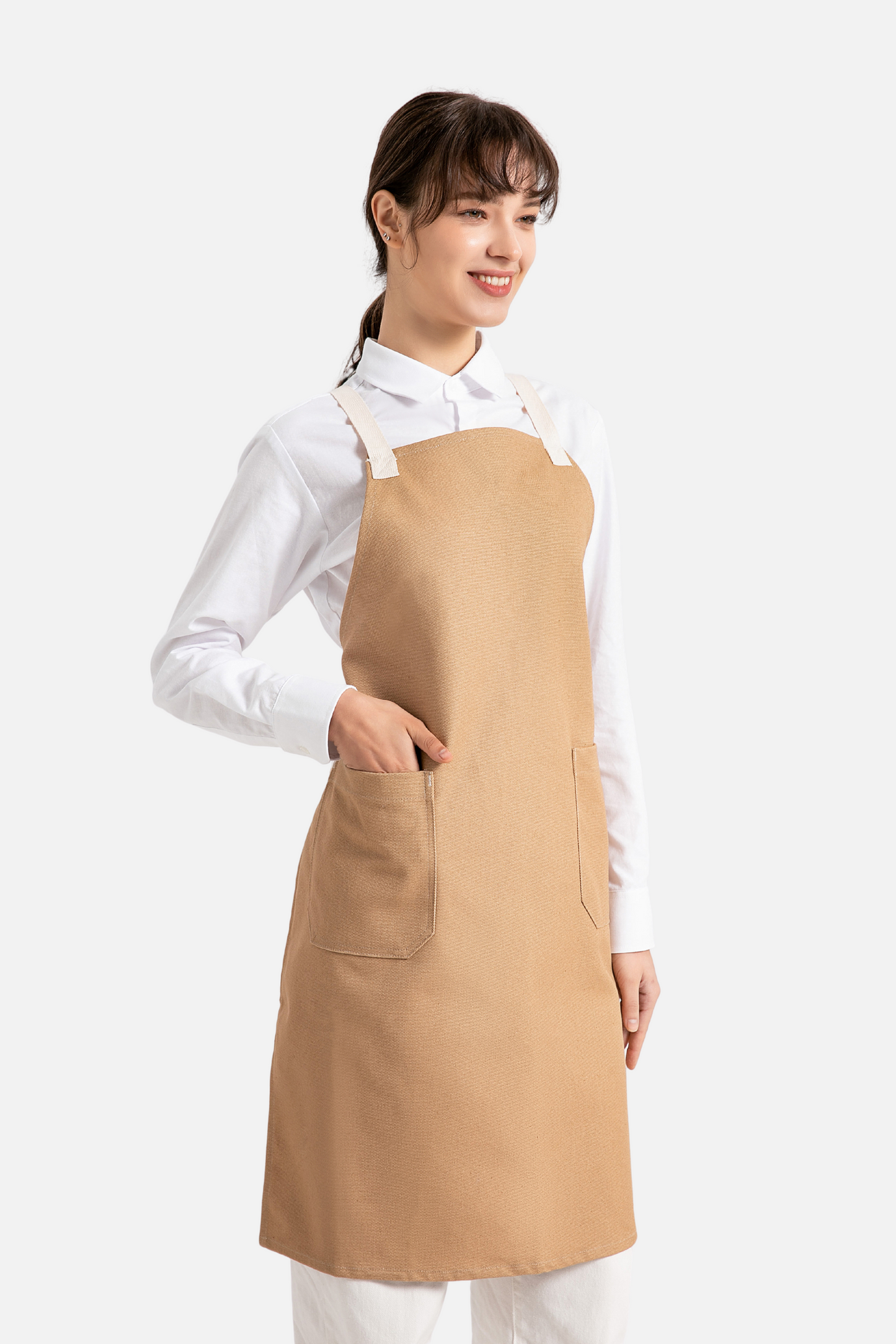 Hayden Khaki Canvas Full Apron