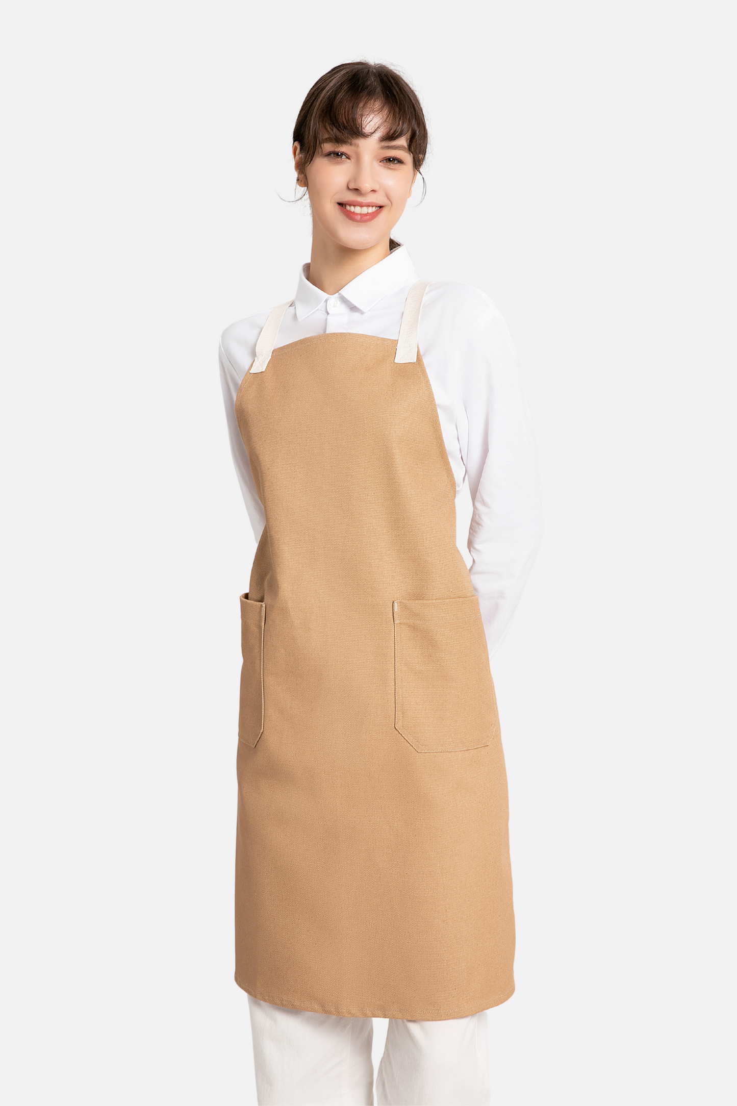 Hayden Khaki Canvas Full Apron