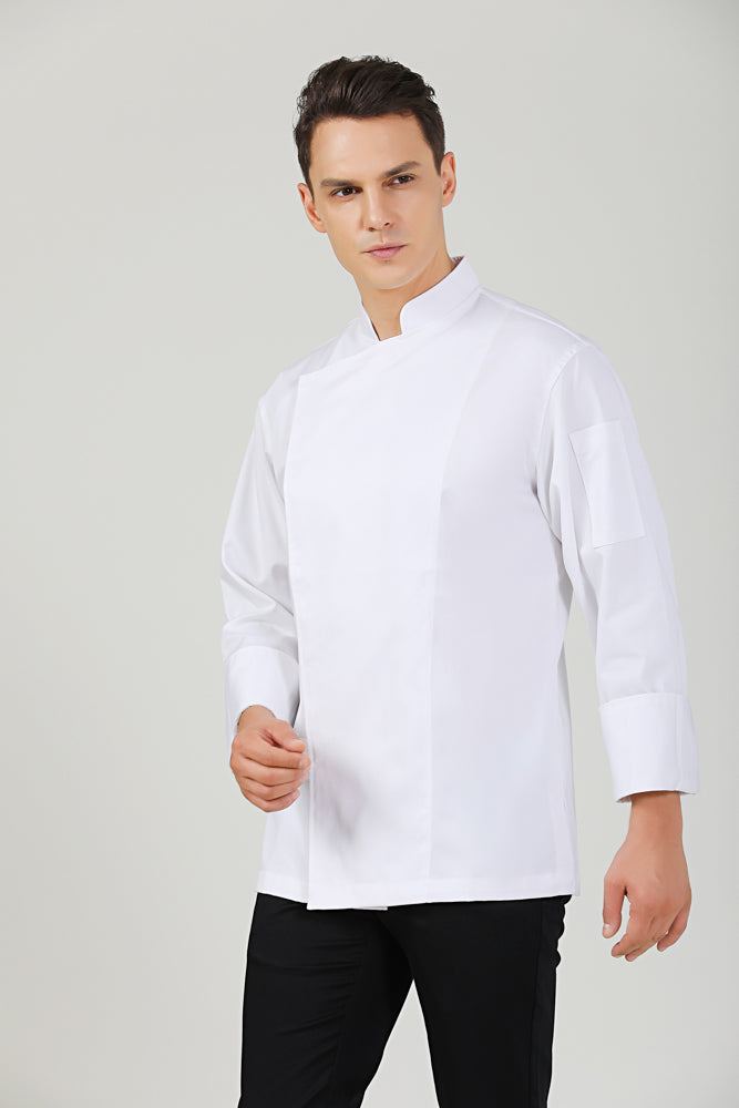 banyan white long sleeve chef jacket