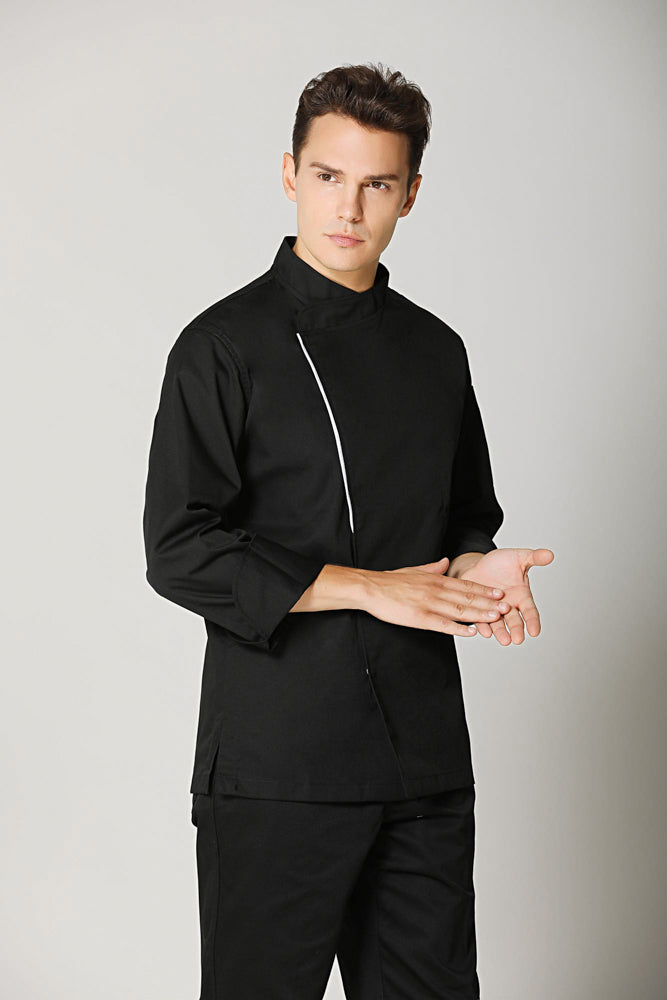 Basil Black Long Sleeve chef jacket