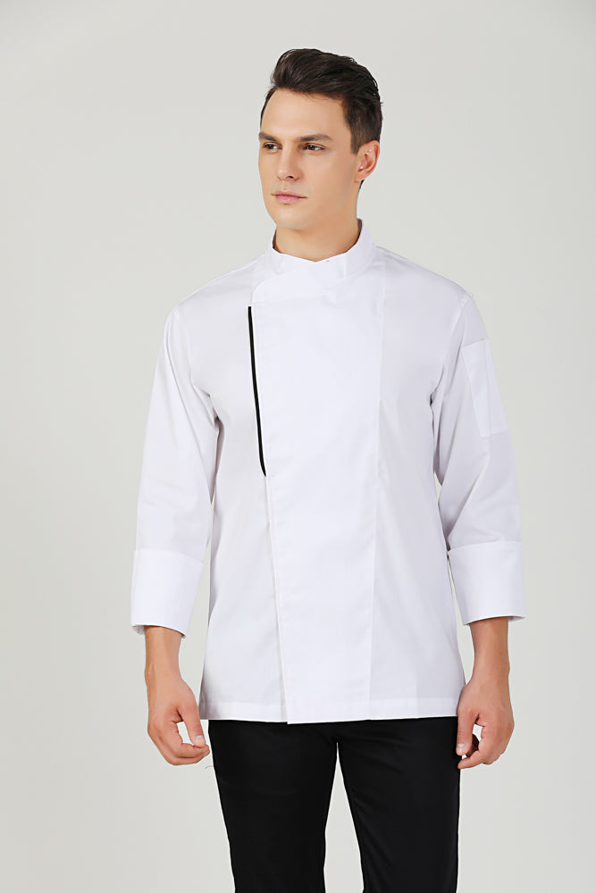 Basil White, Long Sleeve chef jacket