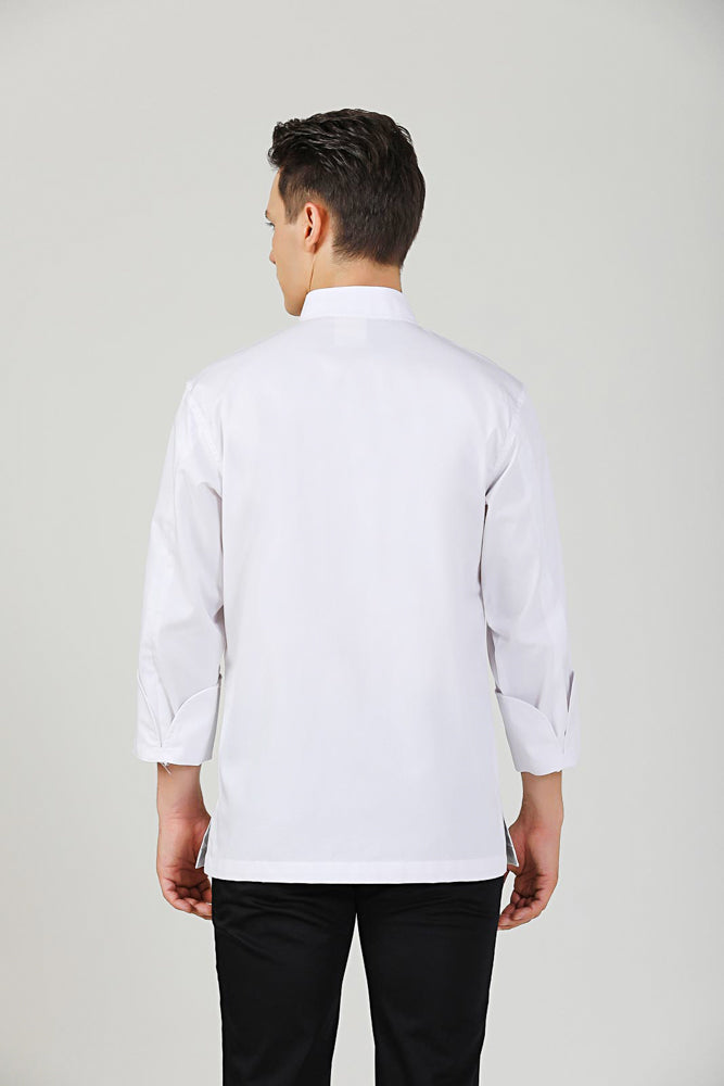 Basil White, Long Sleeve chef jacket
