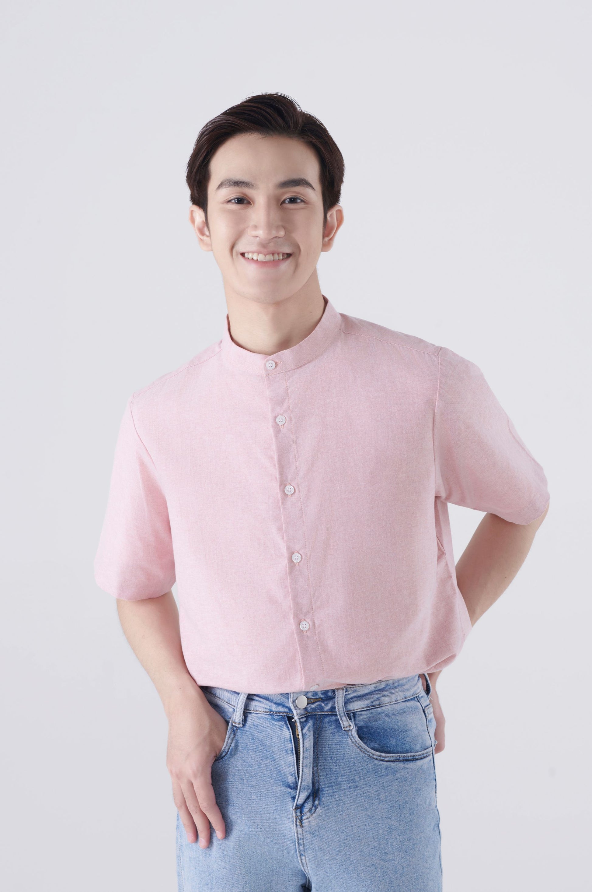 Brydan Pink Shirt Short Sleeve