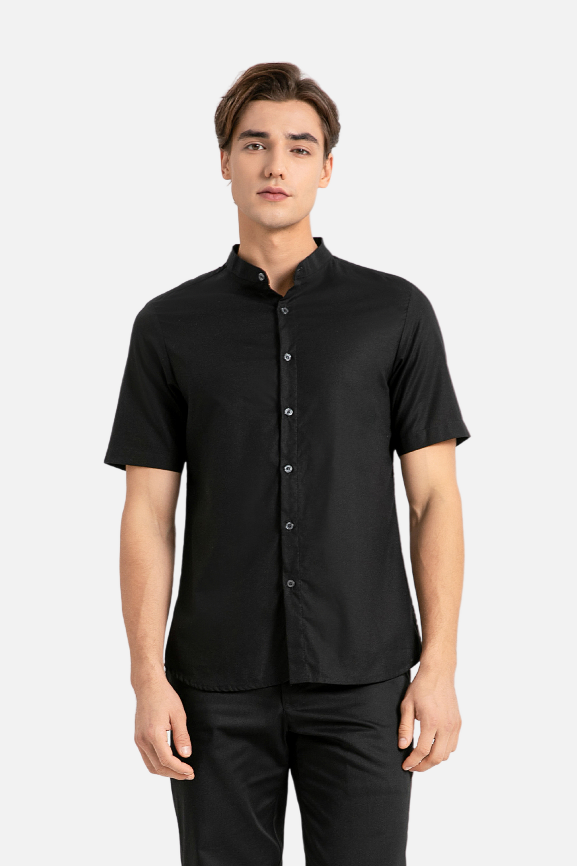 Brydan Short Sleeve Black Shirt