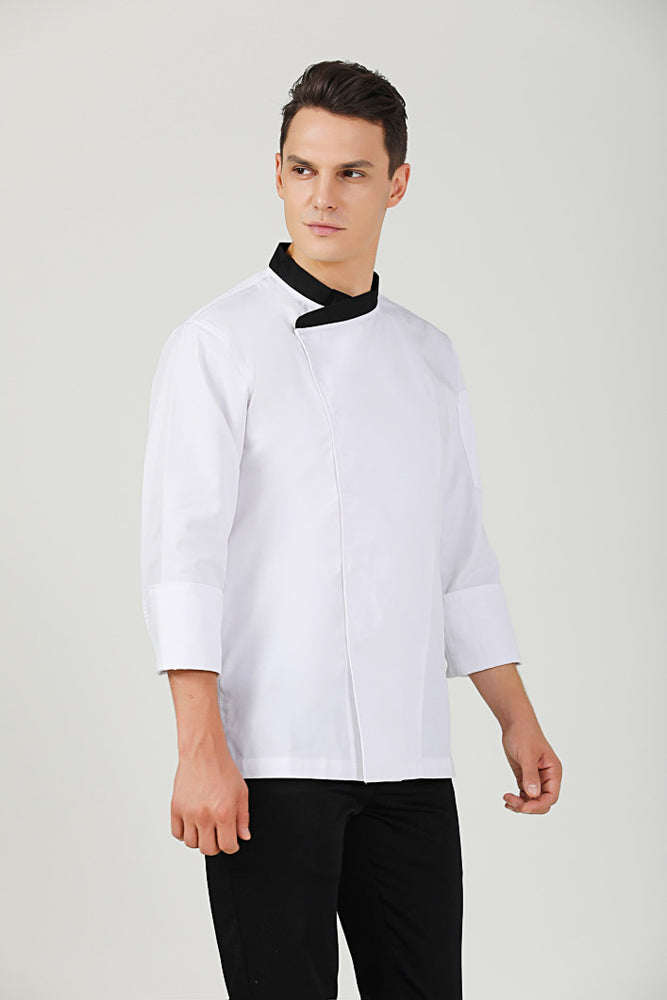Caper White Long Sleeve chef jacket