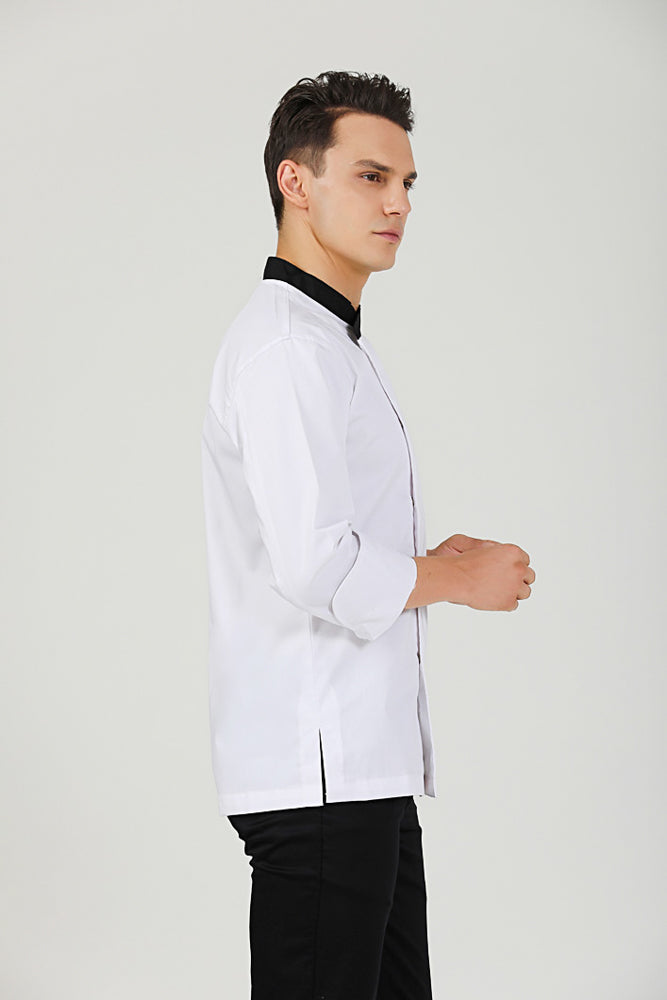 Caper White Long Sleeve chef jacket