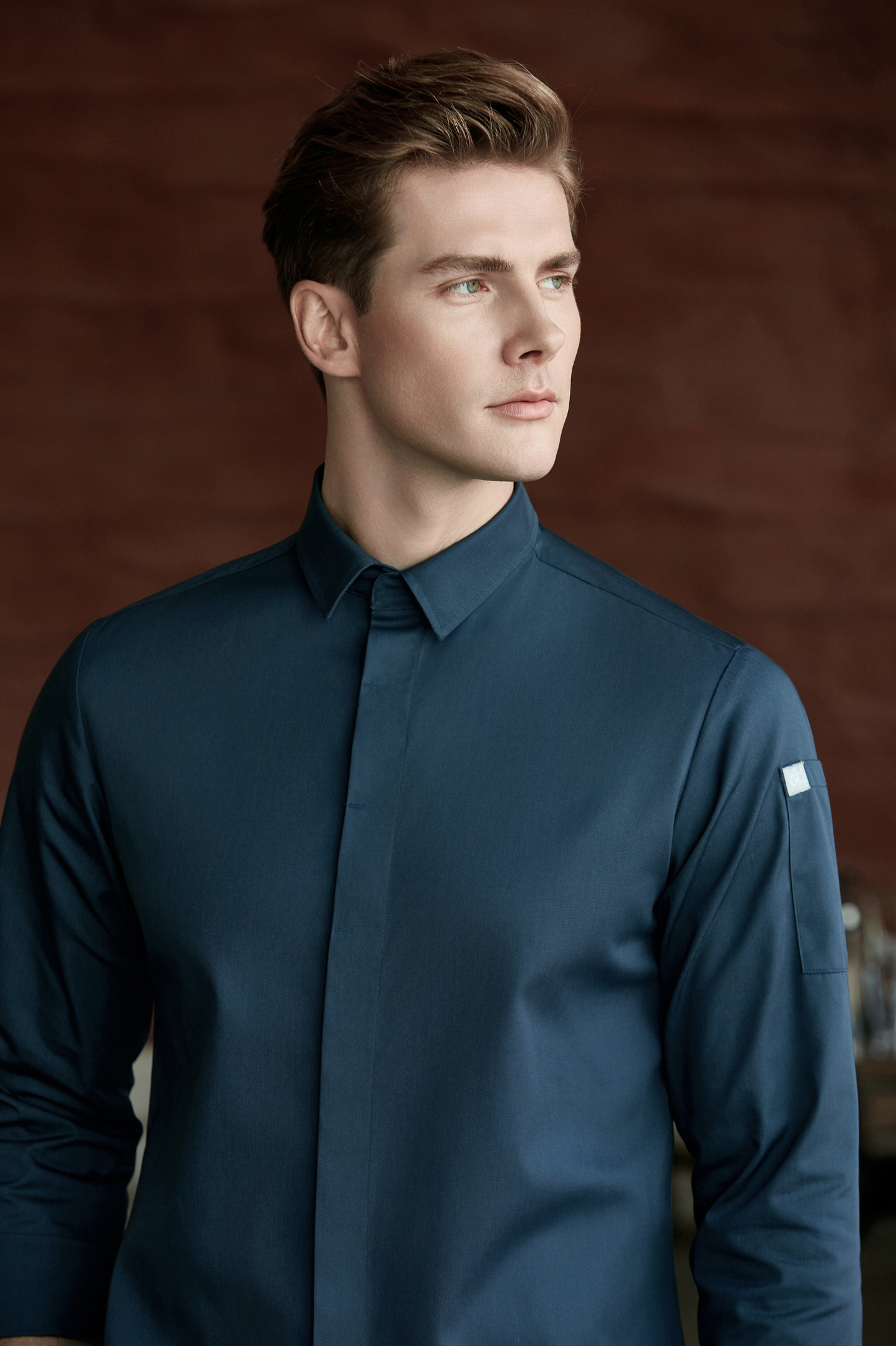 Flynn Grey, Long Sleeve chef jacket