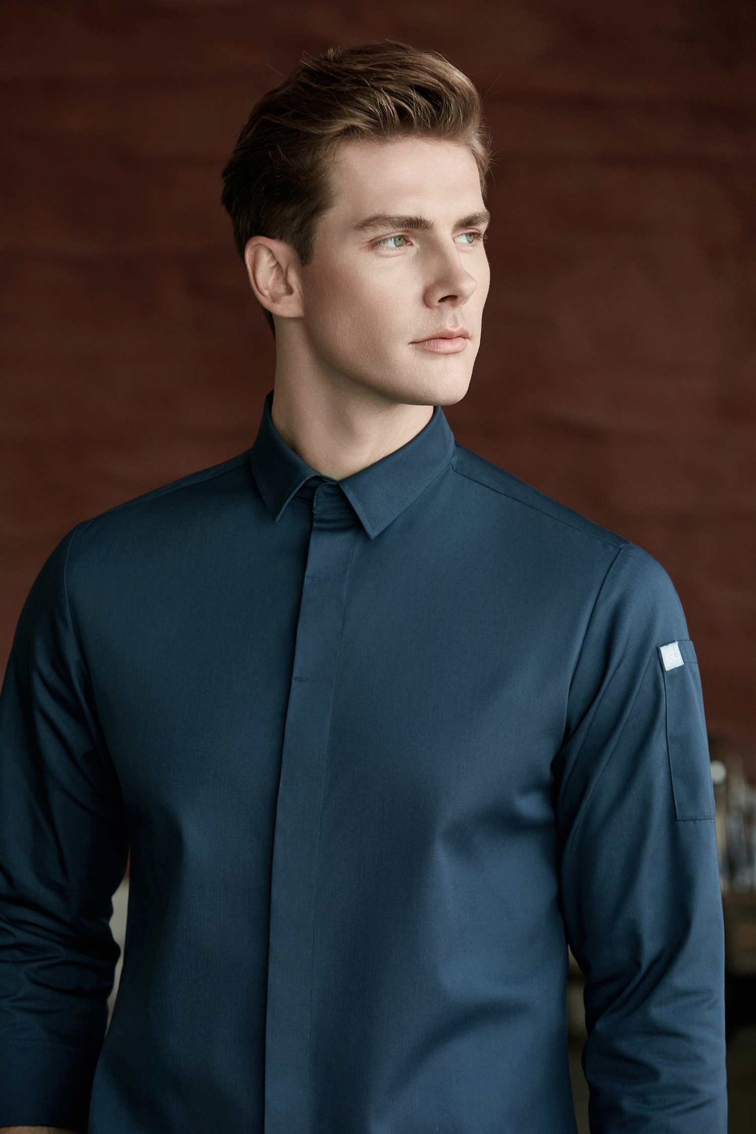 Flynn Grey, Long Sleeve chef jacket