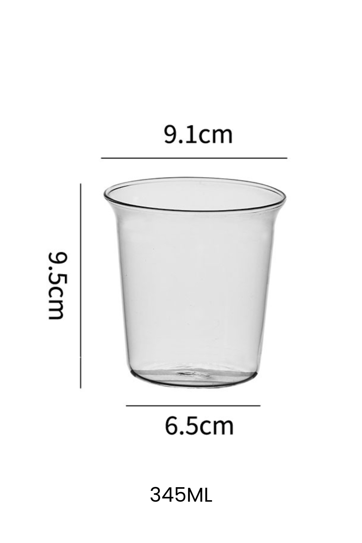 Clear Glass Cup, 345ml