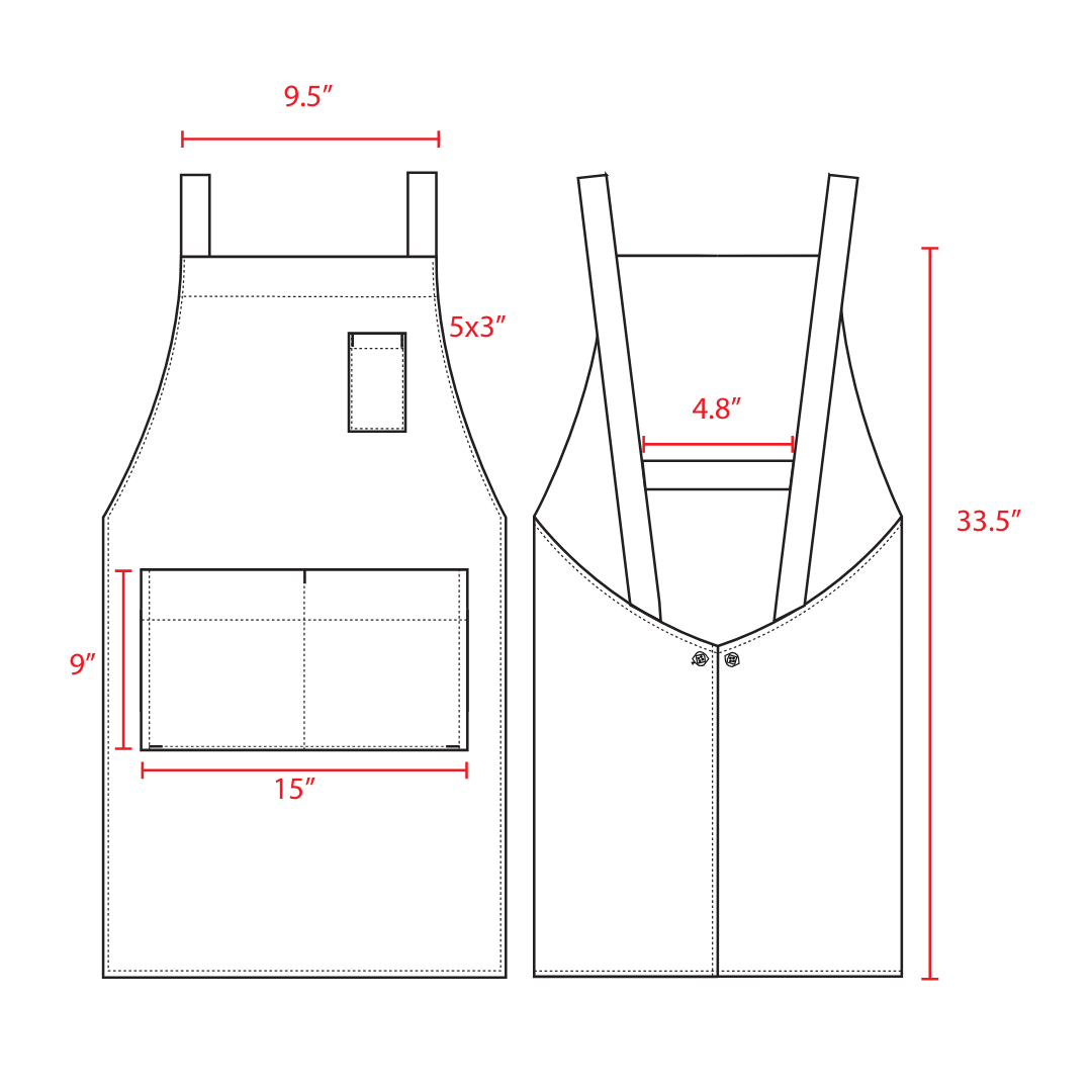 Hansel Blue Service Bib Apron