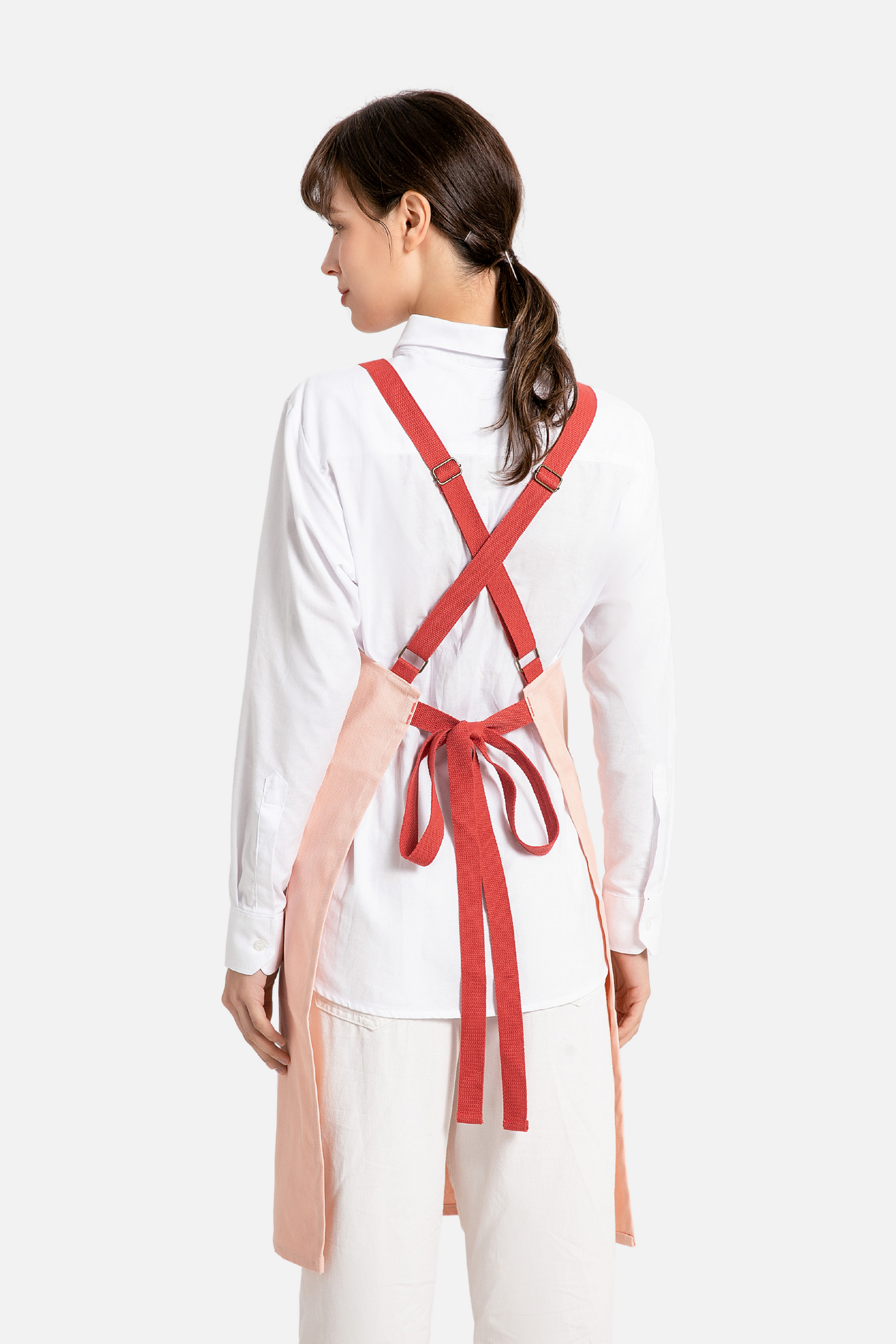 Hayden Pink Canvas Bib Apron