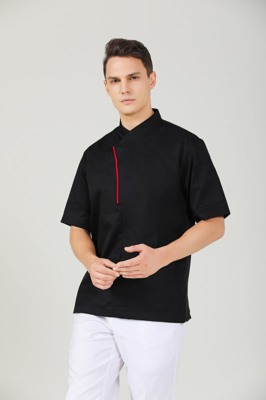 Parsley Black, Short Sleeve chef jacket