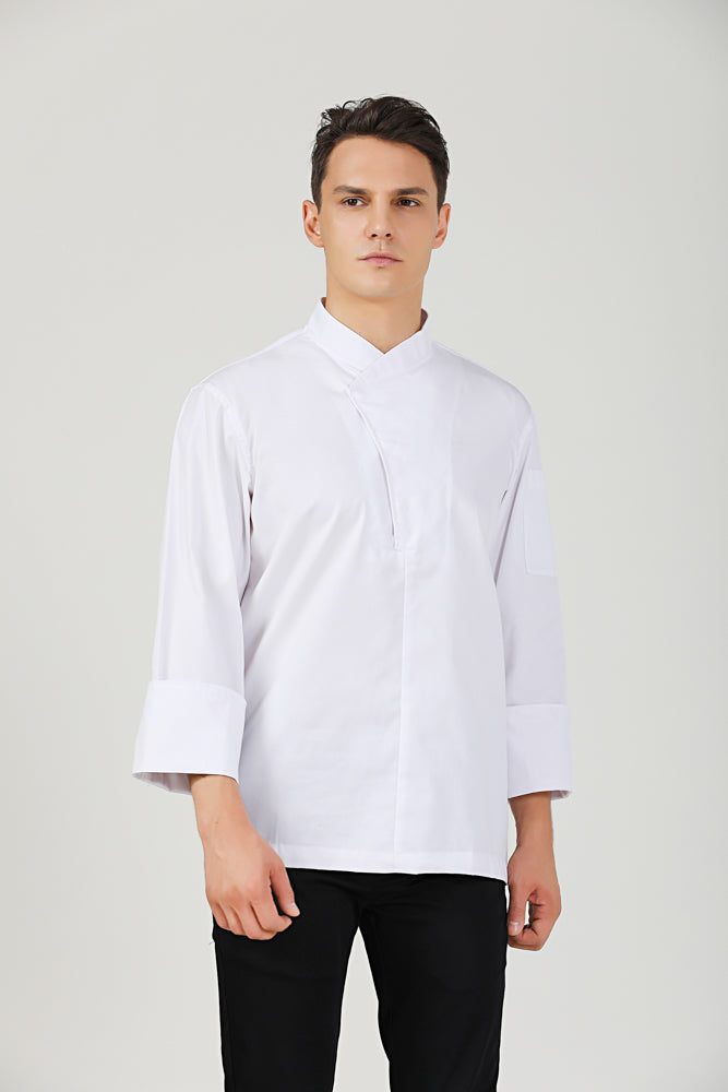 Parsley White, Long Sleeve chef jacket