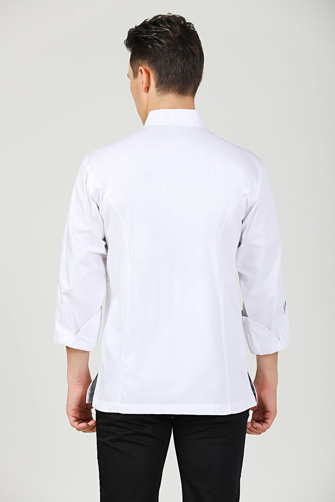 Parsley White, Long Sleeve chef jacket