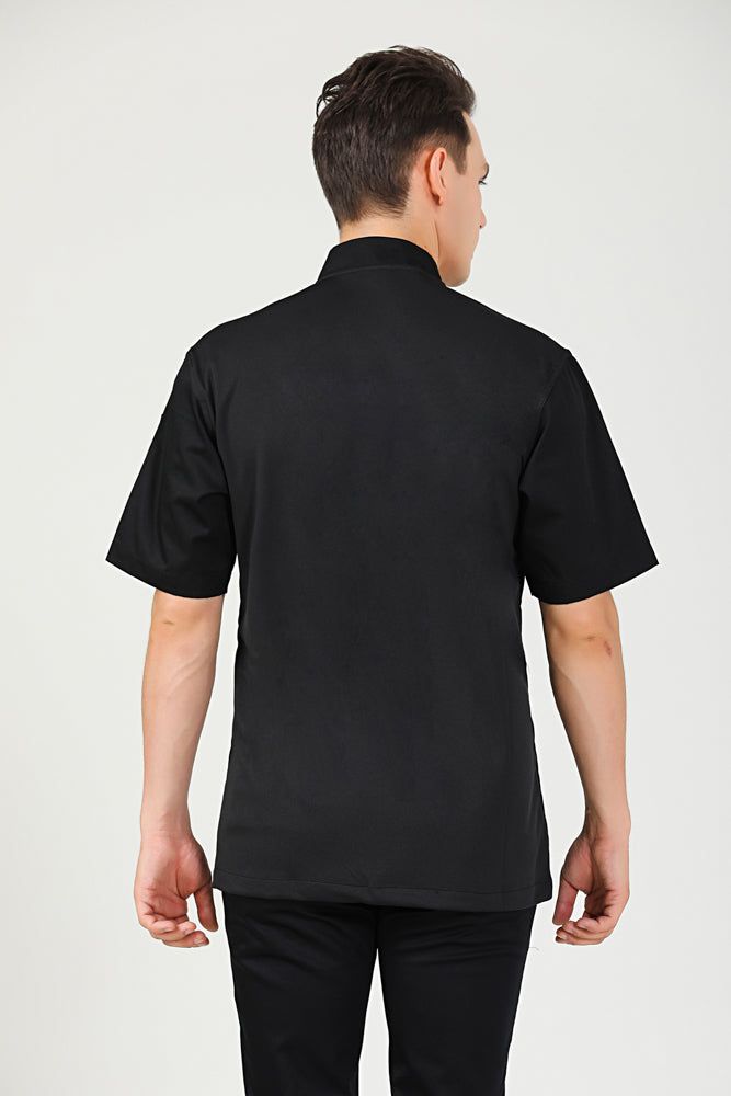 Peppermint Black, Short Sleeve chef jacket
