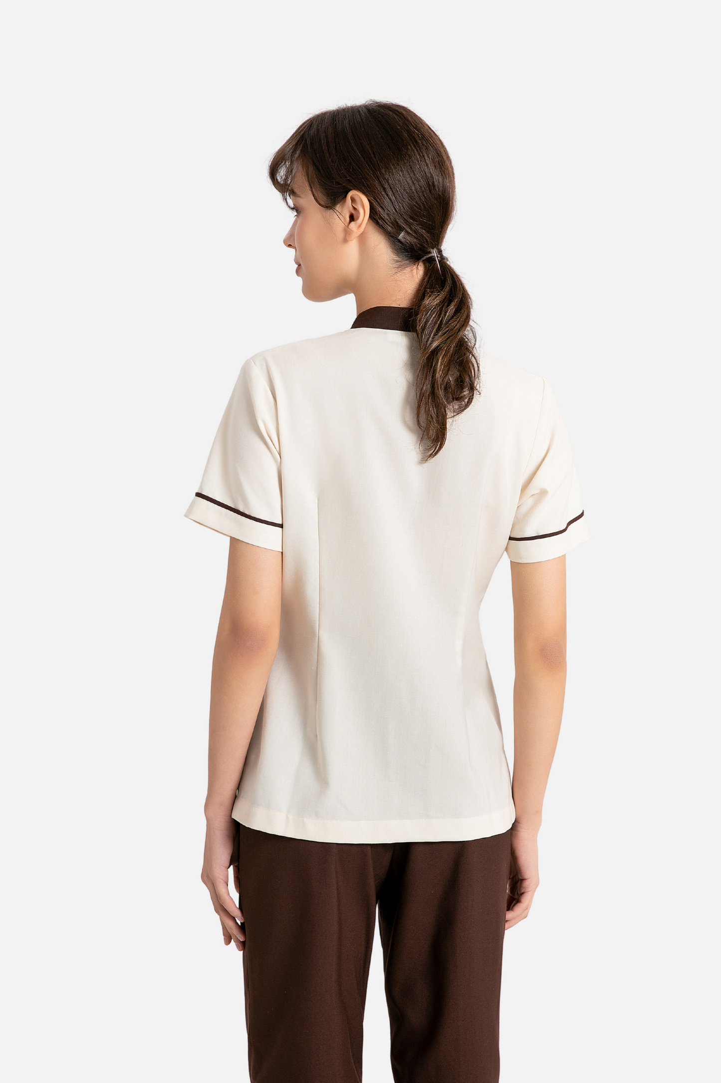 Rae Cream White Housekeeping Trouser, Female