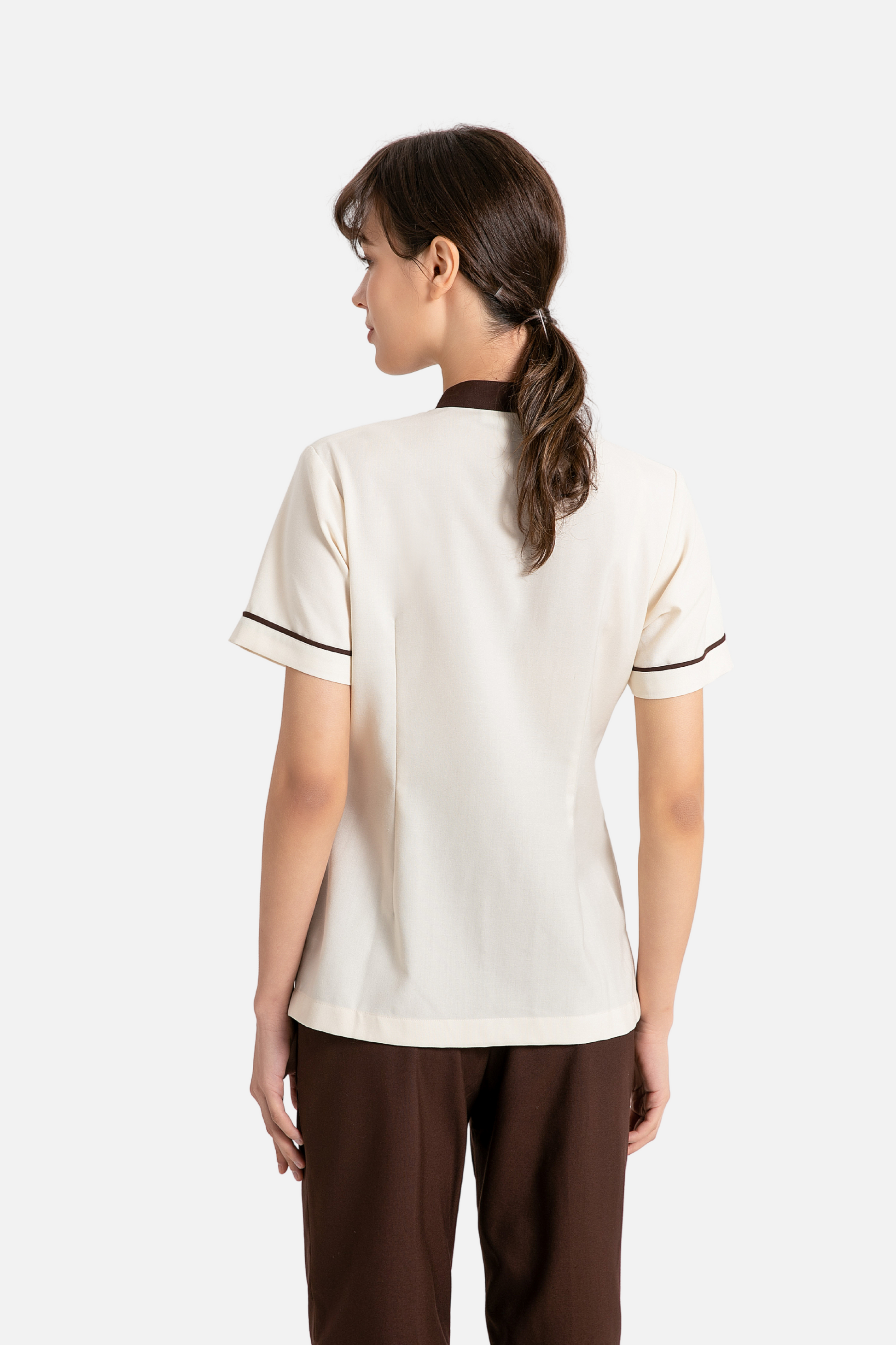 Rae Cream White Housekeeping Trouser, Female