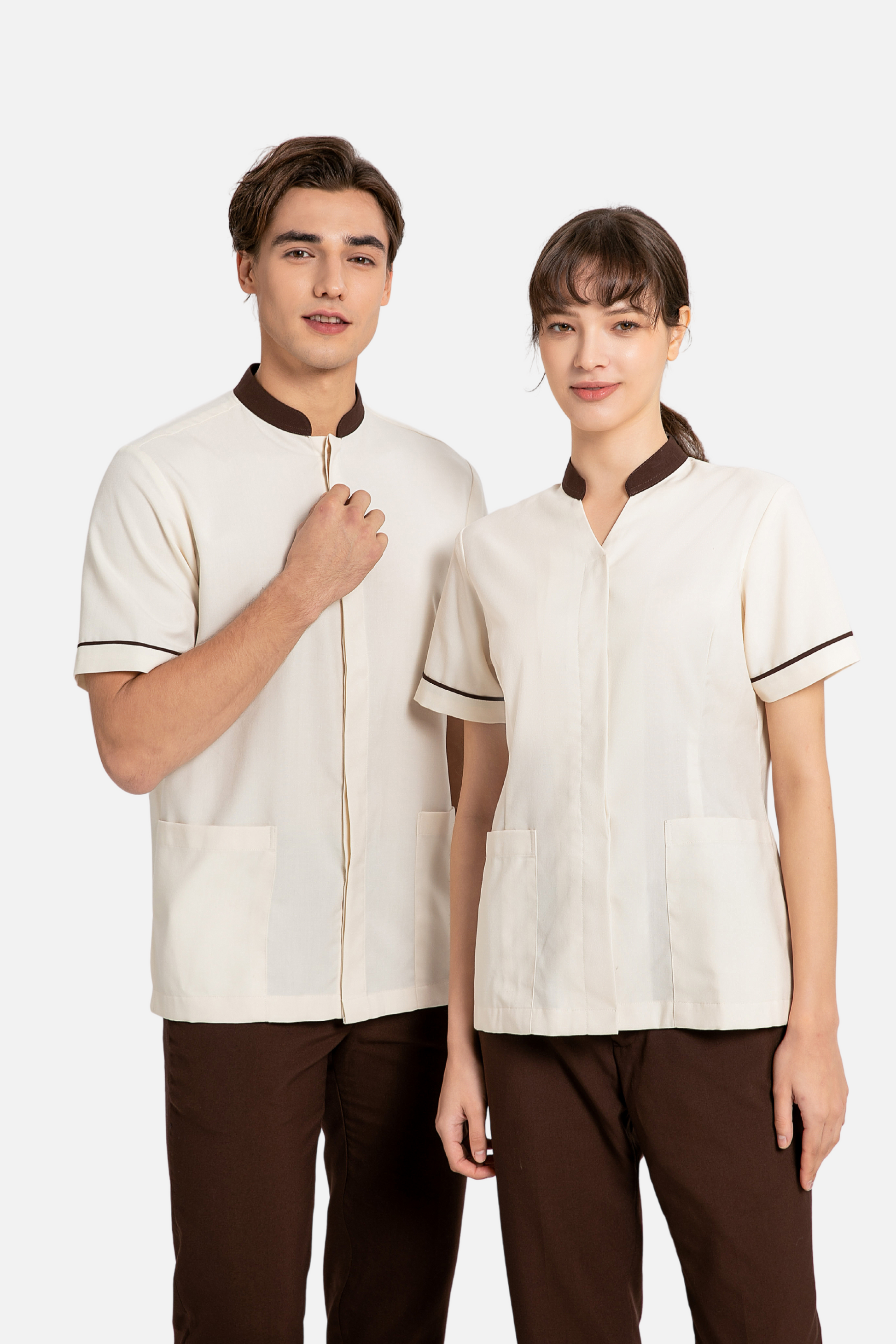 Rae Cream White Housekeeping Trouser, Female