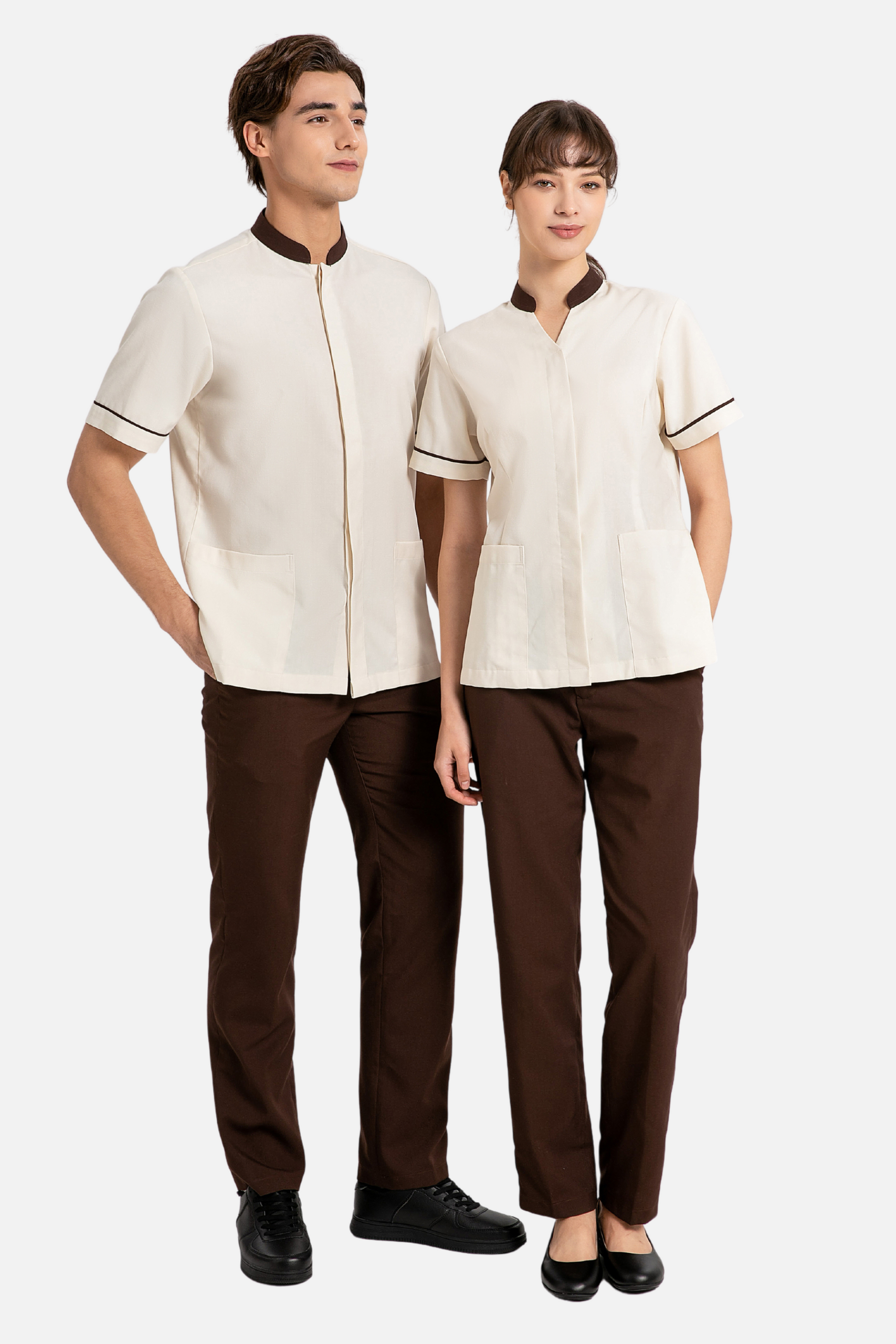 Rae Cream White Housekeeping Trouser, Female