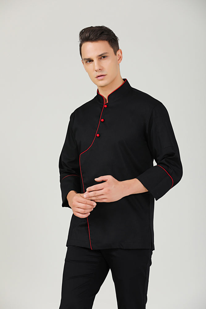Saffron Black with Red, Long Sleeve