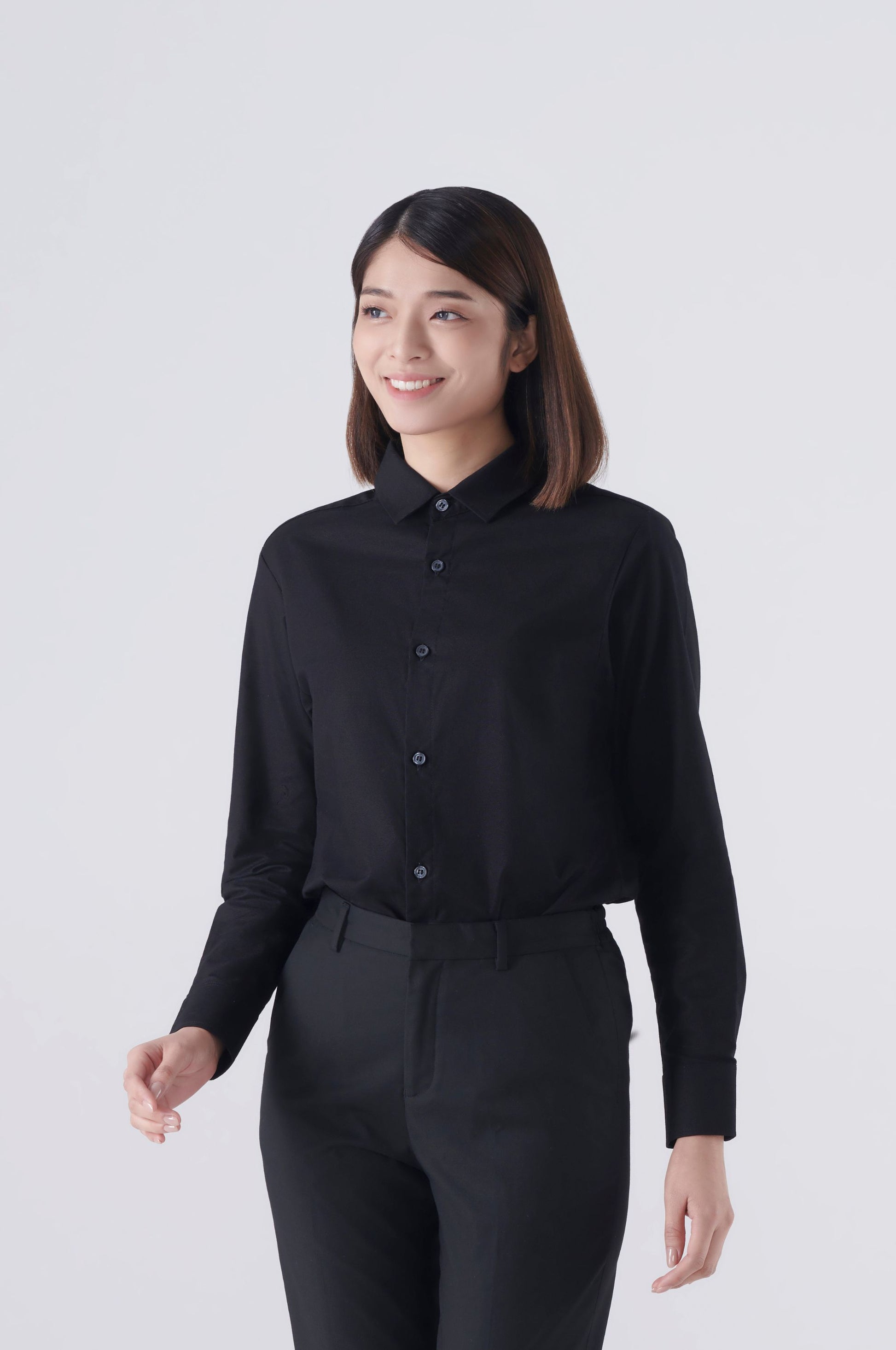 Skyler Long Sleeve Black Shirt