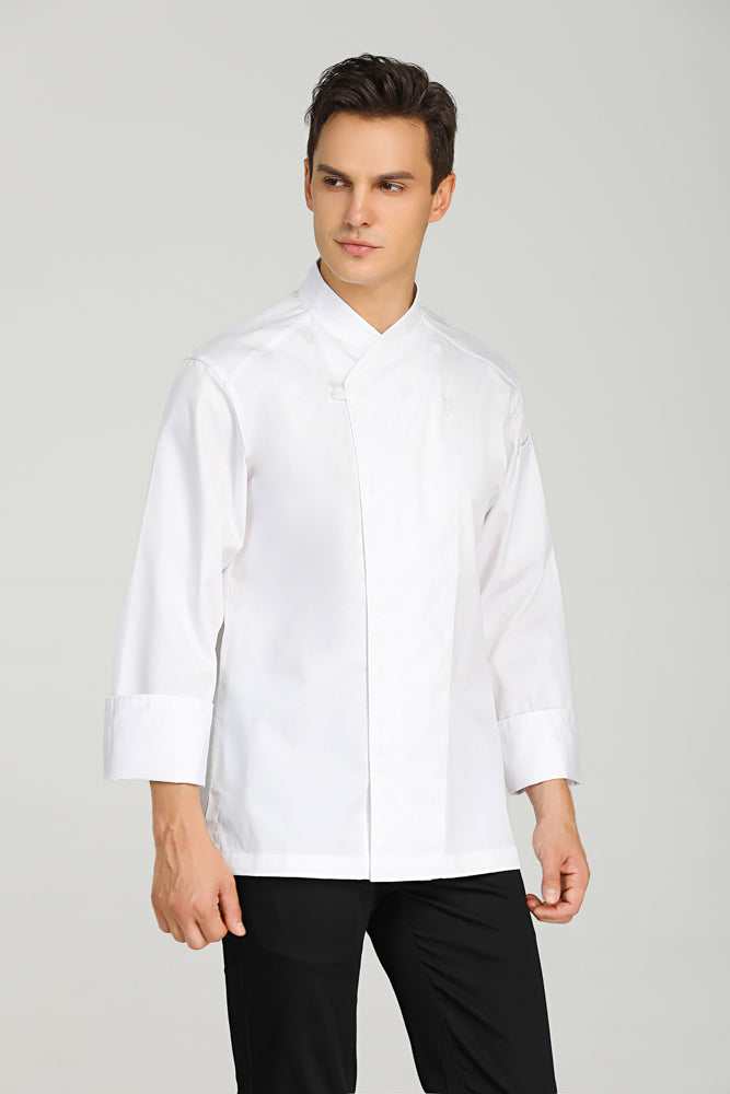 Tarragon White, Long Sleeve chef jacket