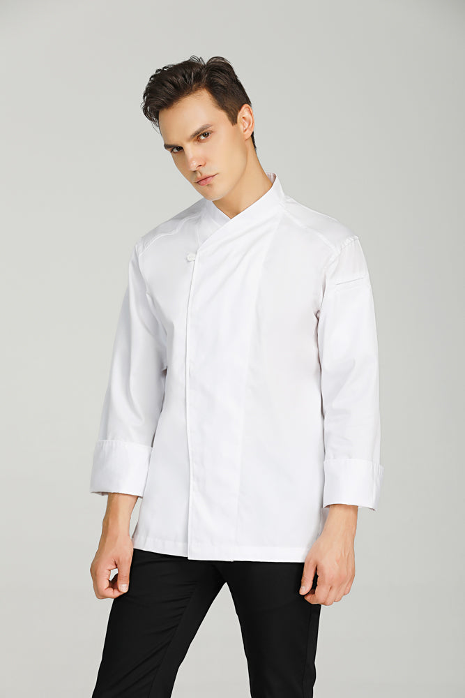 Tarragon White, Long Sleeve chef jacket