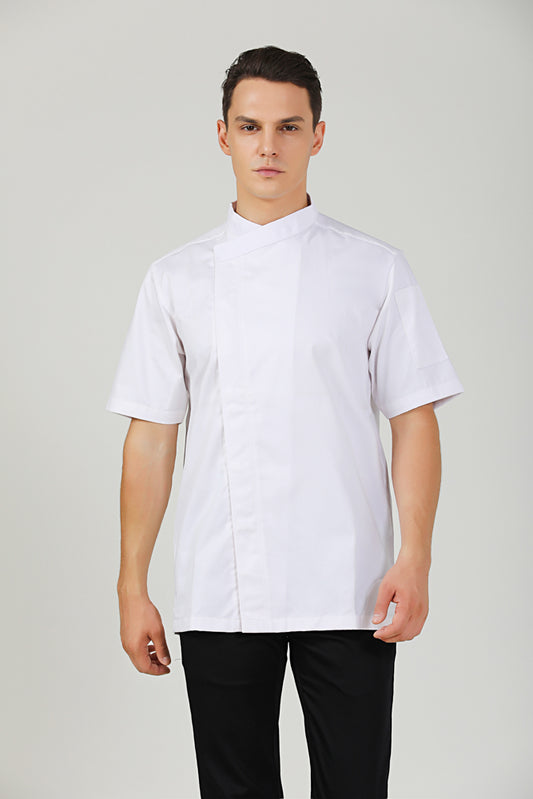 Thyme White, Short Sleeve chef jacket