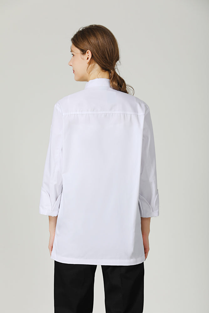 Thyme White, Long Sleeve chef jacket