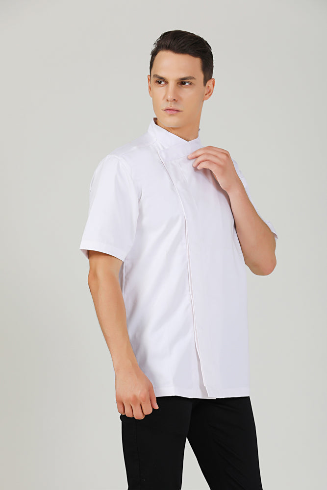 Thyme White, Short Sleeve chef jacket