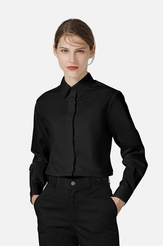 Women Black Service Shirt