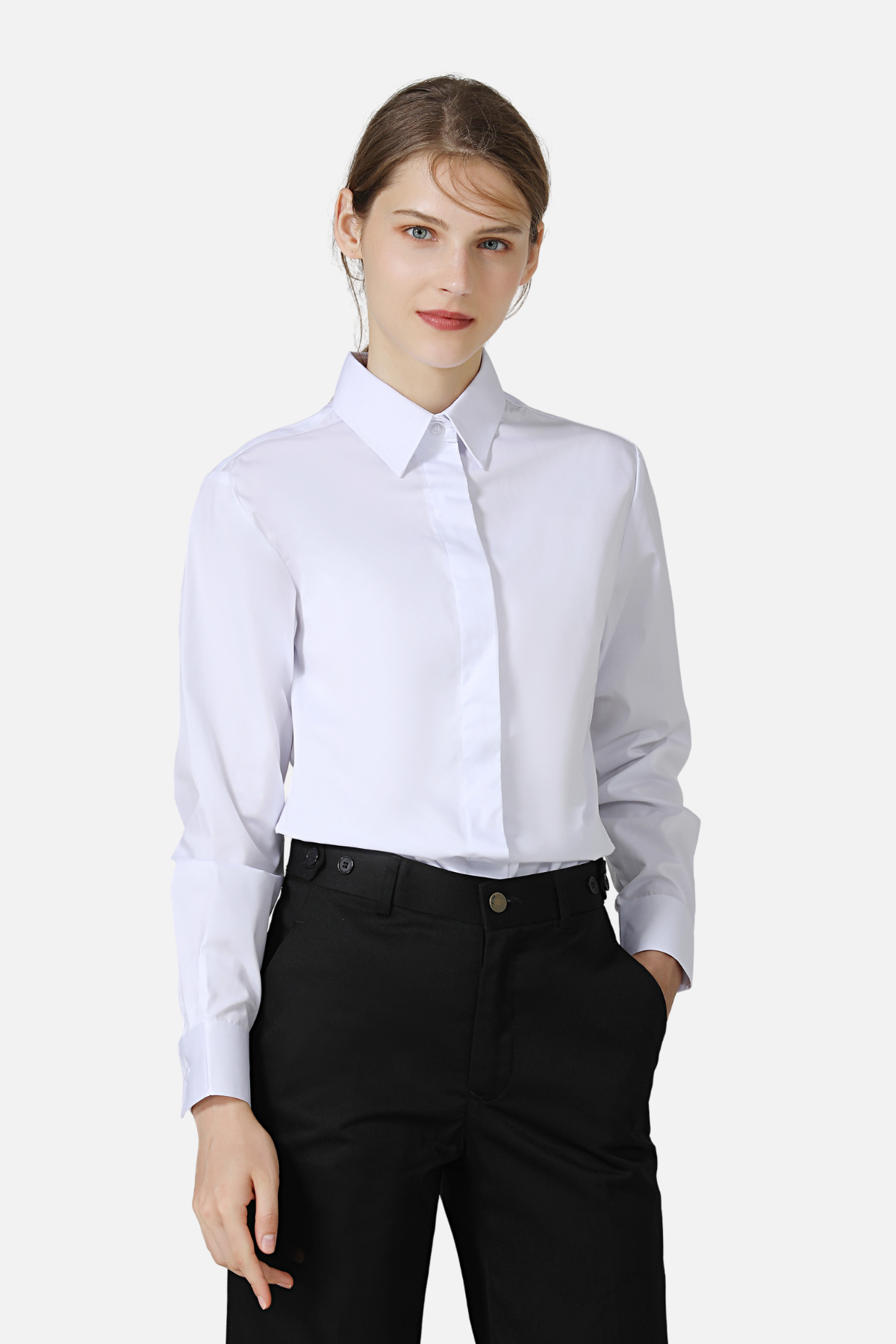 Women White Service Shirt
